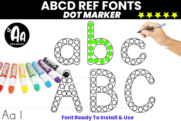 Abc Dot Marker: A Fun Font for Learning and Creativity