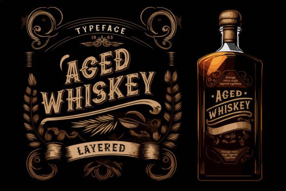 Aged Whiskey: Vintage Charm for Your Designs