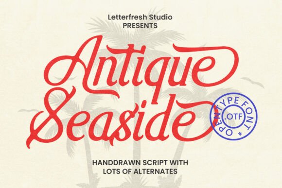 Antique Seaside: A Bold Vintage Typeface for Striking Designs
