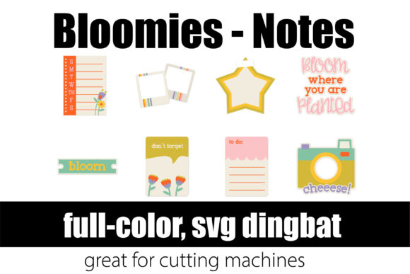 Bloomies Notes: A Full-Color Dingbat Font for Creative Projects