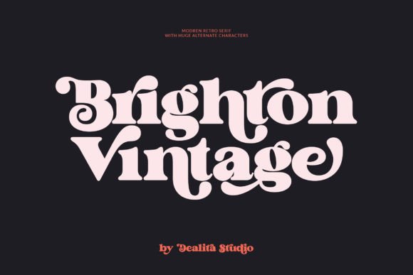 Brighton Vintage: A Bold Retro Typeface for Modern Designs