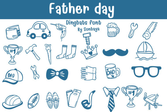 Create Memorable Father's Day Designs with Dingbats Font