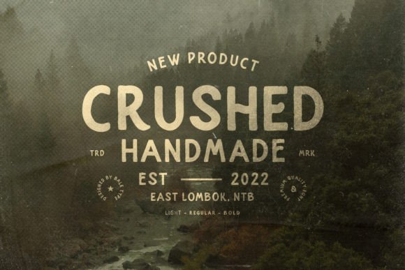 Discover Crushed: The Handmade Sans Font with Adventure in Its DNA