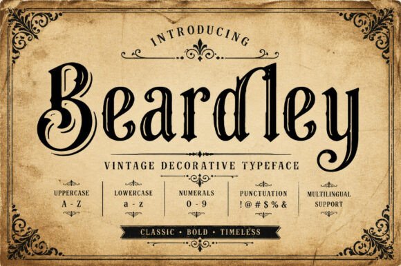 Discover the Vintage Charm of the Beardley Typeface