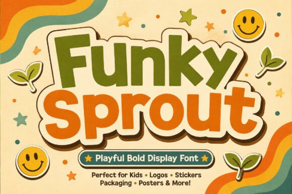 Funky Sprout: A Playful Retro Display Font