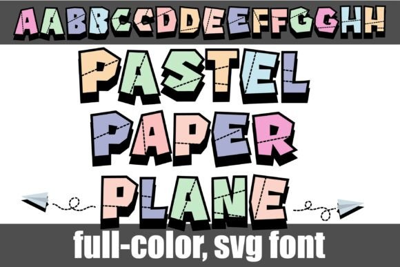 Paper Plane Pastel: A Whimsical SVG Font for Playful Designs