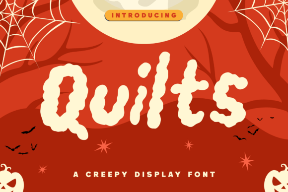 Quilts: A Spooky Display Font for Creative Horror Designs