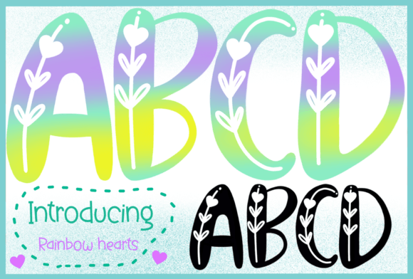 Rainbow Hearts: A Font That Brings Joy to Every Design