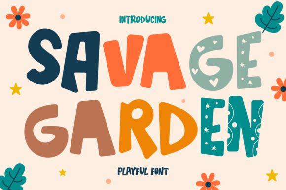 Savage Garden: A Whimsical Font Family for Creative Projects