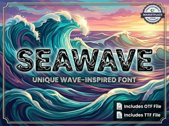 Seawave: A Bold Decorative Display Typeface