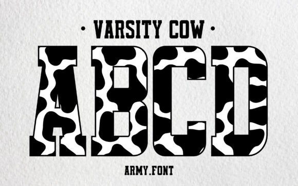 Varsity Cow: A Whimsical Alphabet for Bold Designs