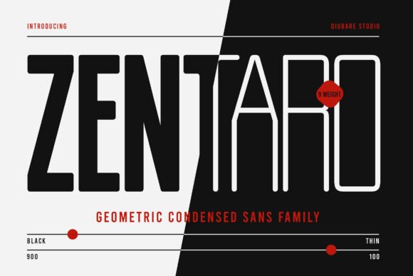Zentaro: A Bold Modern Geometric Sans Serif